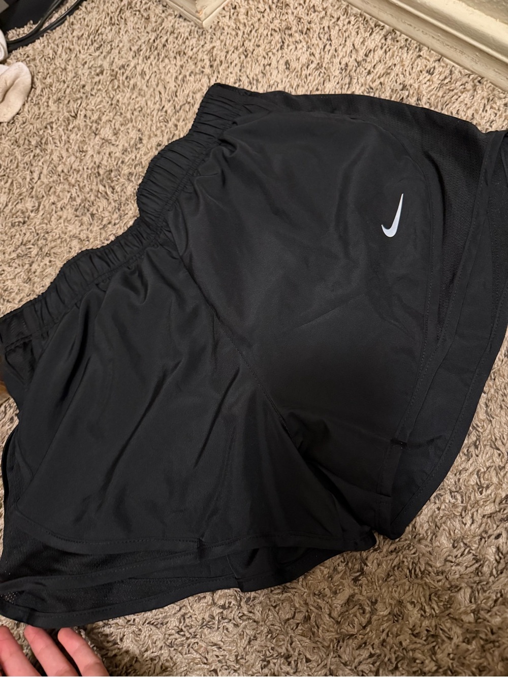 Nike Black Women's Athletic Shorts with Reflective Swoosh